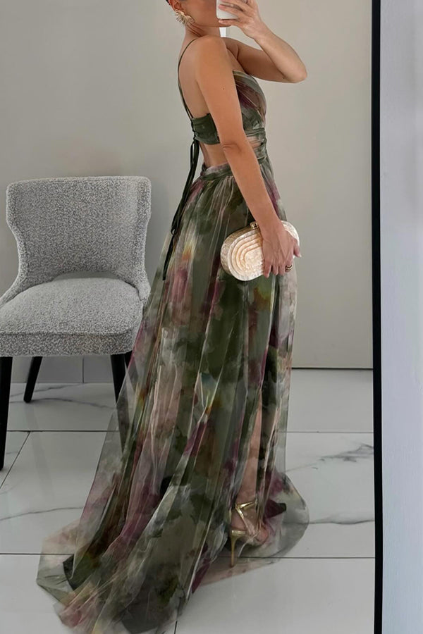 Giselle | Vestido Largo Elegante con Estampado Floral