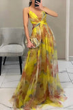 Giselle | Vestido Largo Elegante con Estampado Floral