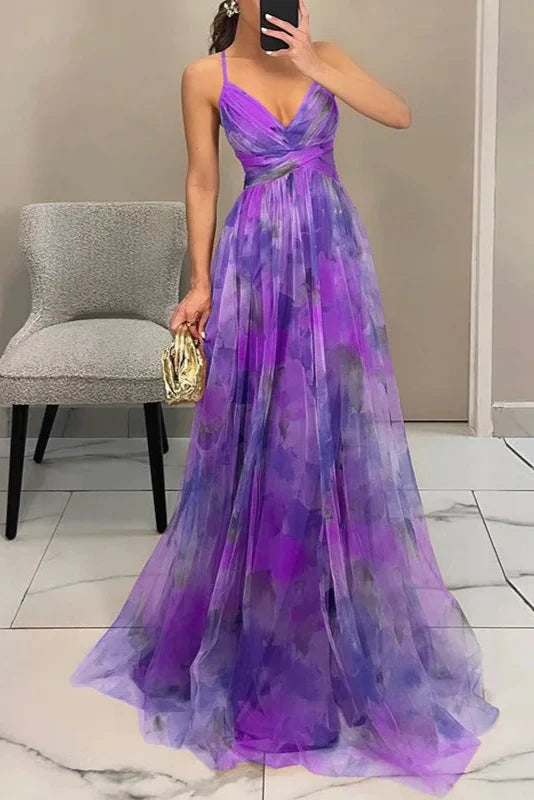 Giselle | Vestido Largo Elegante con Estampado Floral