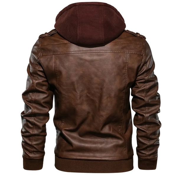 Chaqueta motoquera con capucha Ring